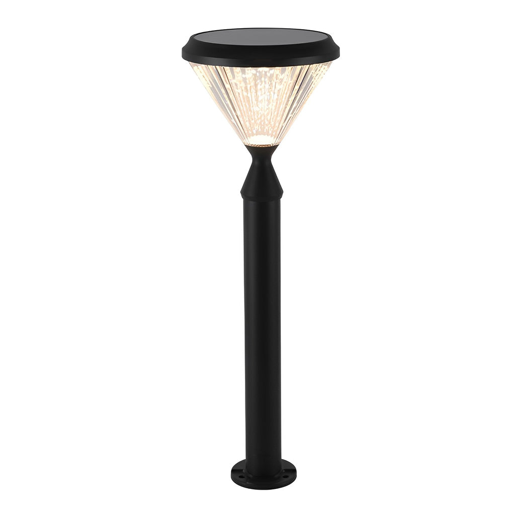 RAVENSCROFT RIBBED SHADE SOLAR GARDEN ORB