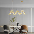 WINDSOR CRYSTAL RIPPLES THREE-TIER LED DINING LIGHT