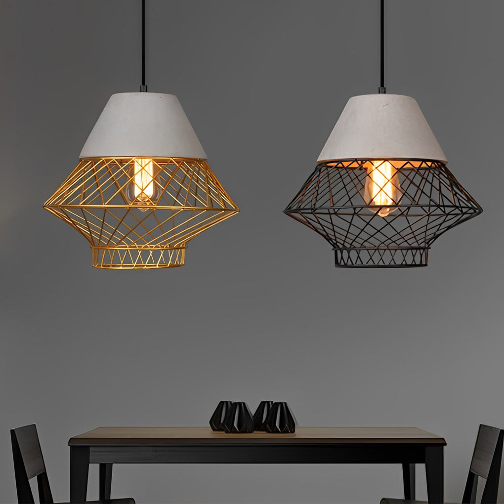 THORNBURY CEMENT-CLAD INDUSTRIAL PENDANT LAMP FOR KITCHEN ISLAND