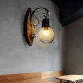 WINTERTON RUSTIC IRON AND WOOD WALL SCONCE