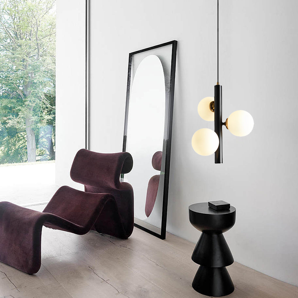 WINTHROP TRIO GLASS ORB CHANDELIER