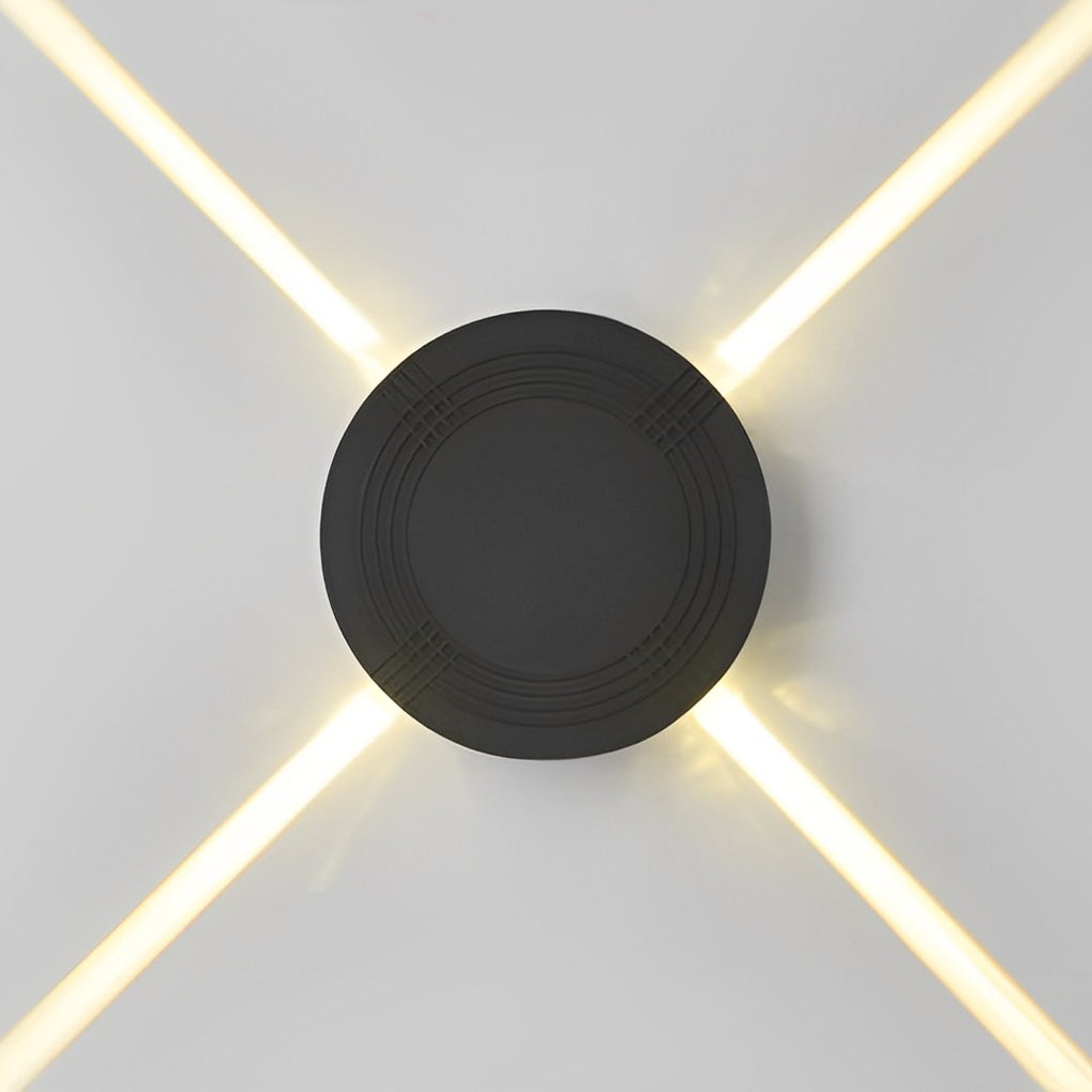 WINDSOR CIRCLE STARBURST 12W WATER-RESISTANT WALL SCONCE