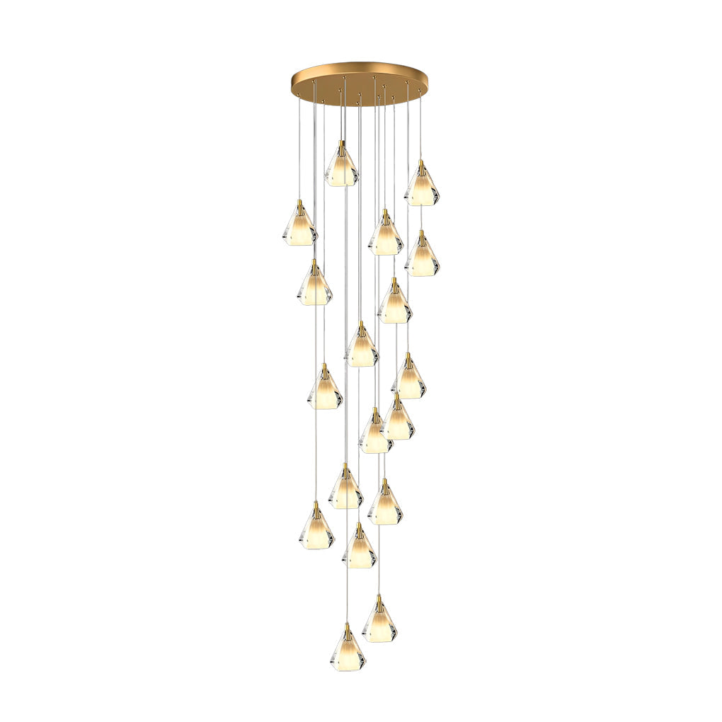 WINTHORPE CRYSTAL GRADUATED DIMMER CHANDELIER
