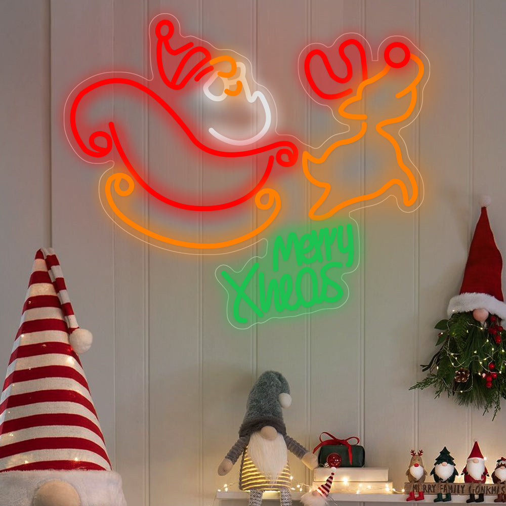 FENWICK ILLUMINATED REINDEER SPECTACLE WITH SANTA GLOW