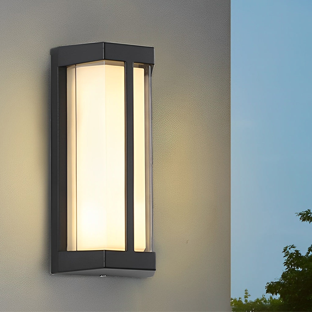 WINDSOR RAINPROOF DUAL ACRYLIC GLOW WALL LANTERNS