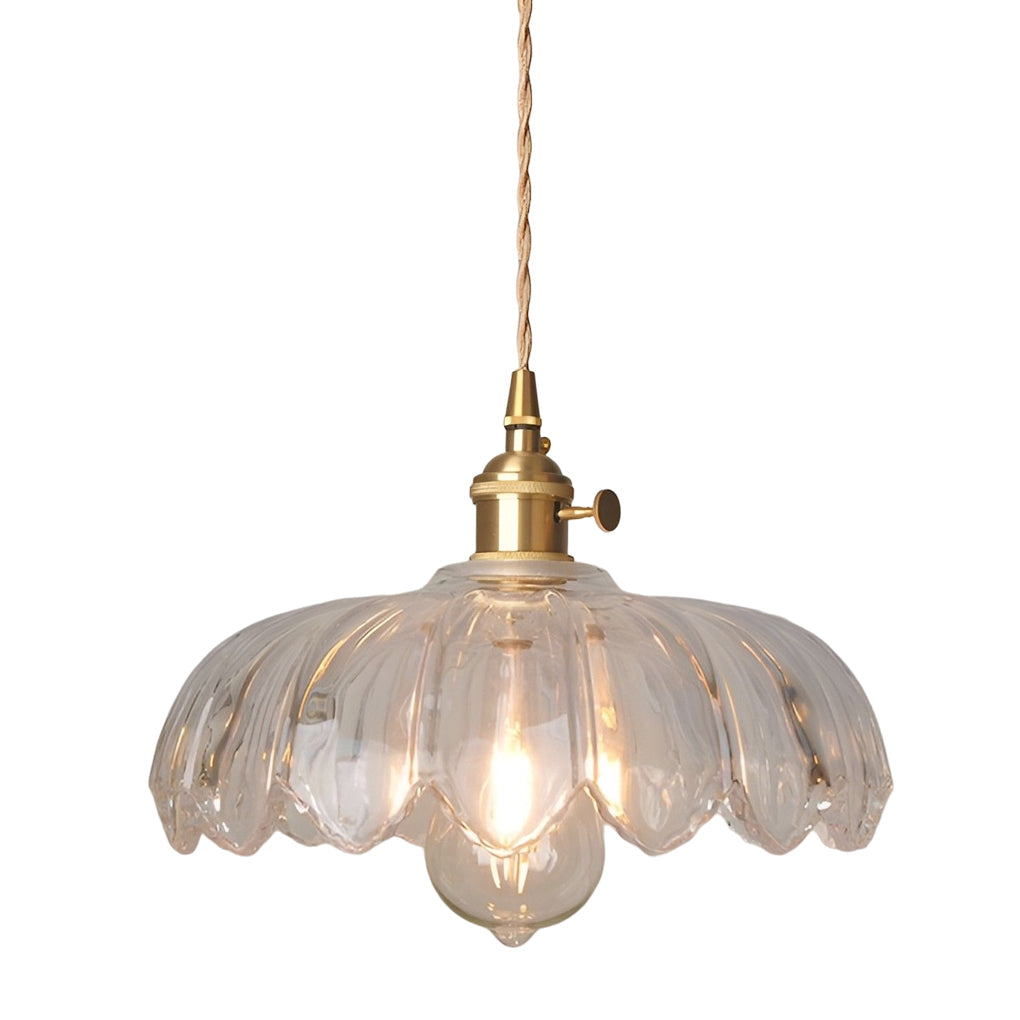 WINDSOR BLOOM GLASS AND BRASS HANGING LIGHT