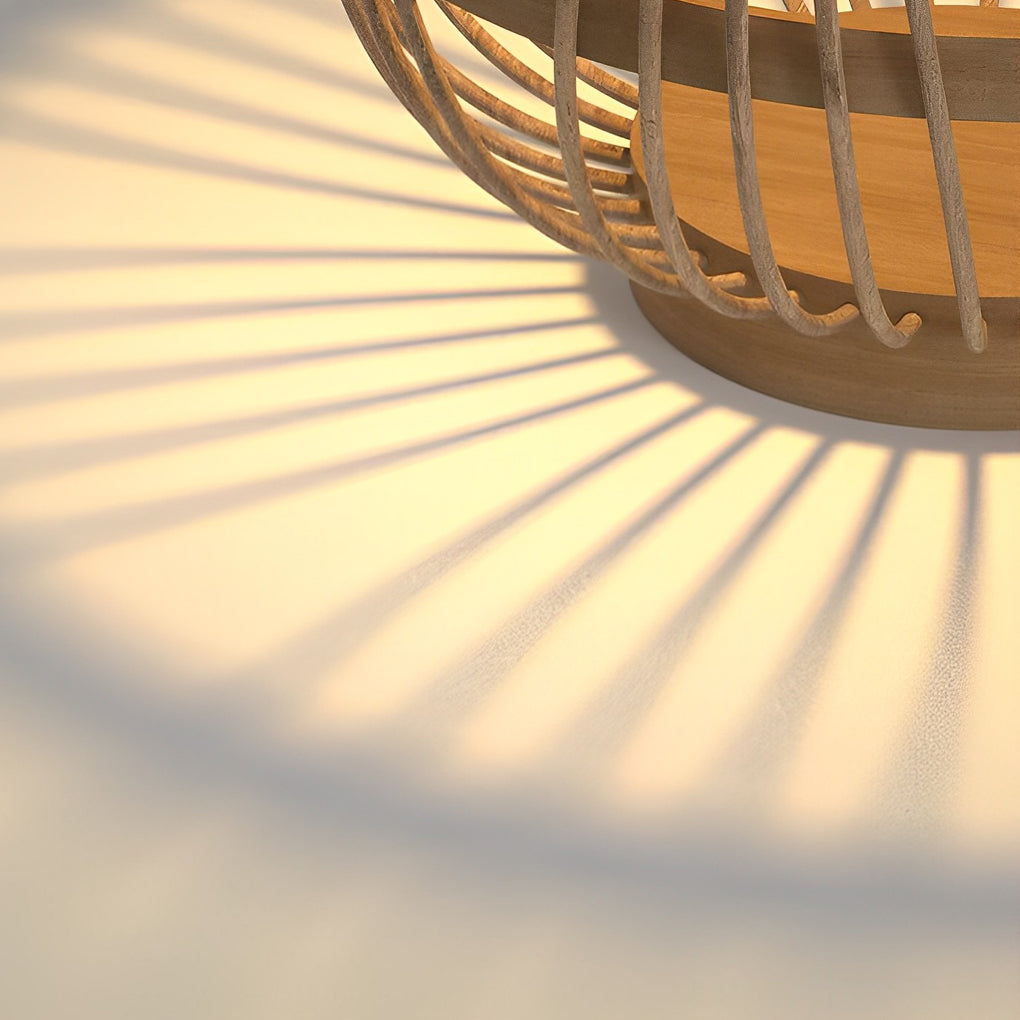 WINCHESTER RATTAN SOLAR GARDEN ILLUMINATOR WITH WATER-RESISTANT DESIGN