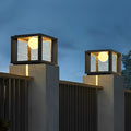 WINDSOR CRYSTAL SQUARE SOLAR FENCE LANTERN