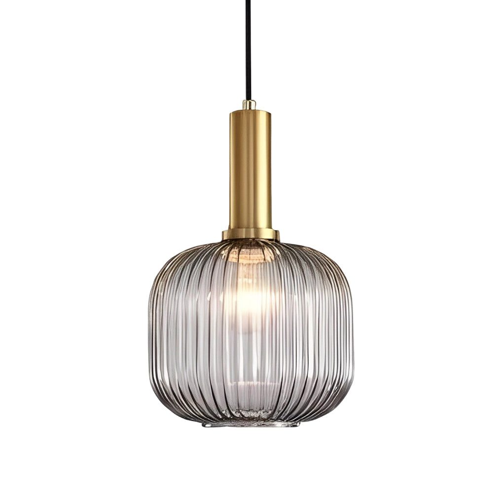 WINTHORPE STRIPED GLASS HANGING LANTERN