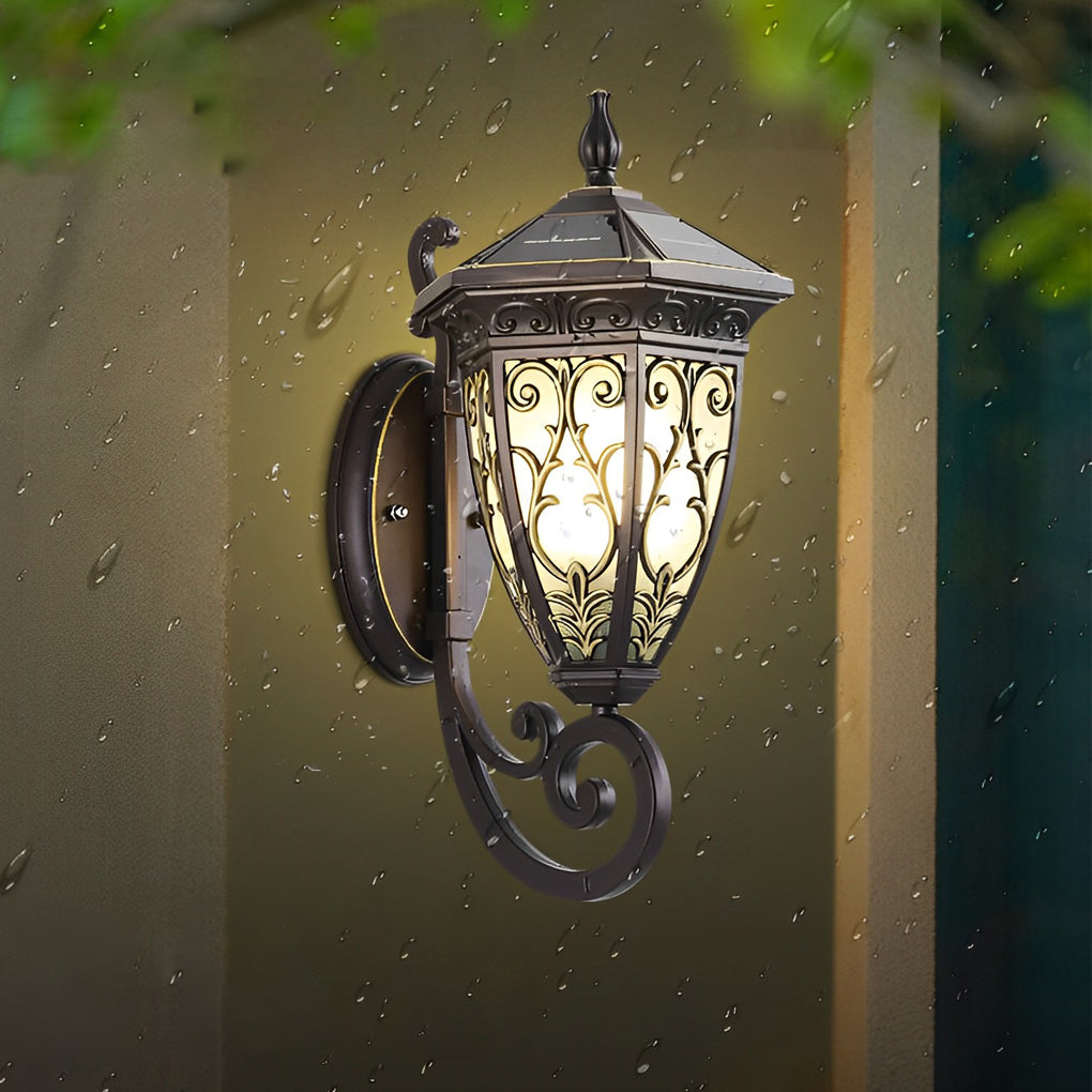 CHARLESTON PETAL EMBELLISHED SOLAR WALL ILLUMINATOR