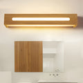 WINDSOR WOODEN RECTANGLE WATER-RESISTANT LED MIRROR SCONCE