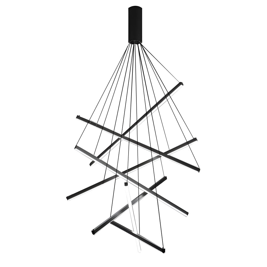 CHARLESTON SLIMLINE REMOTE-CONTROLLED LED CHANDELIER WITH VARIABLE BRIGHTNESS