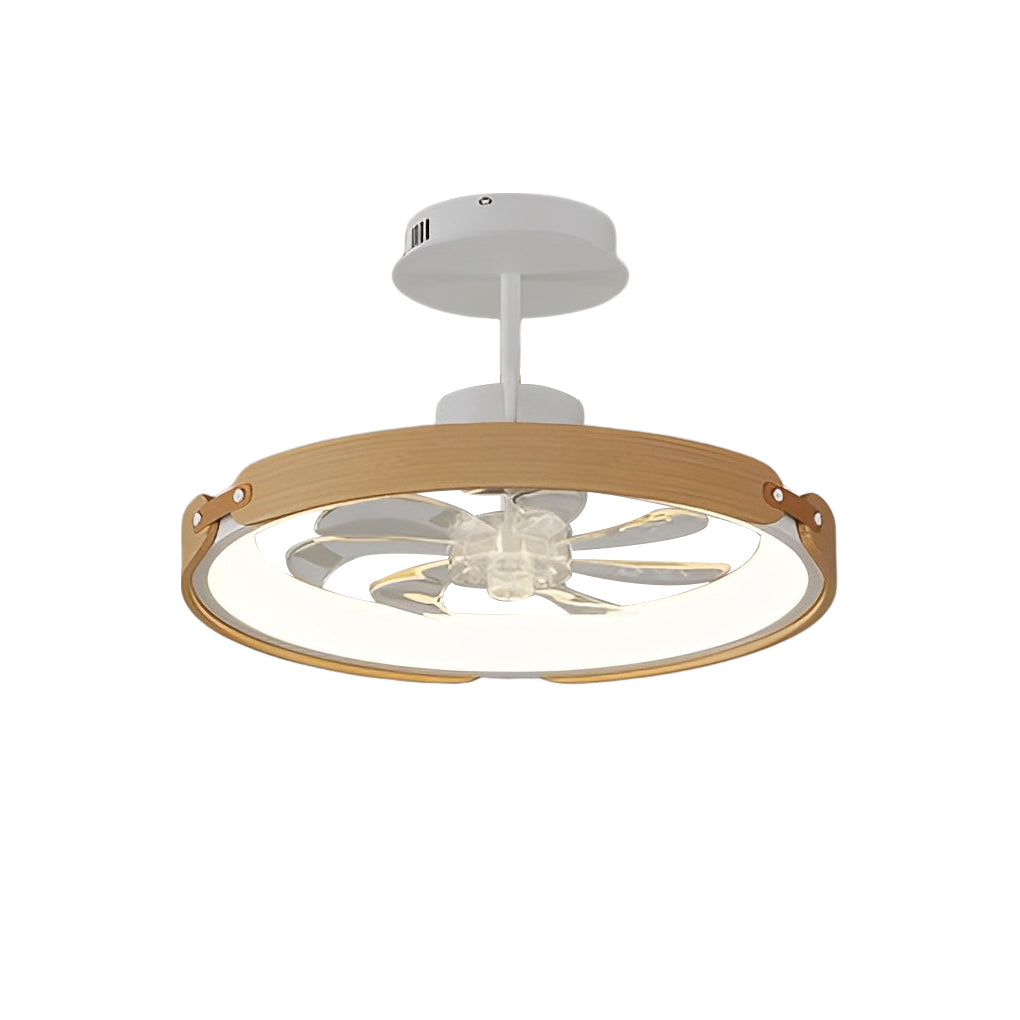 RIVERTON CIRCULAR WOODEN LED CEILING FAN WITH SMART DIMMING CONTROL