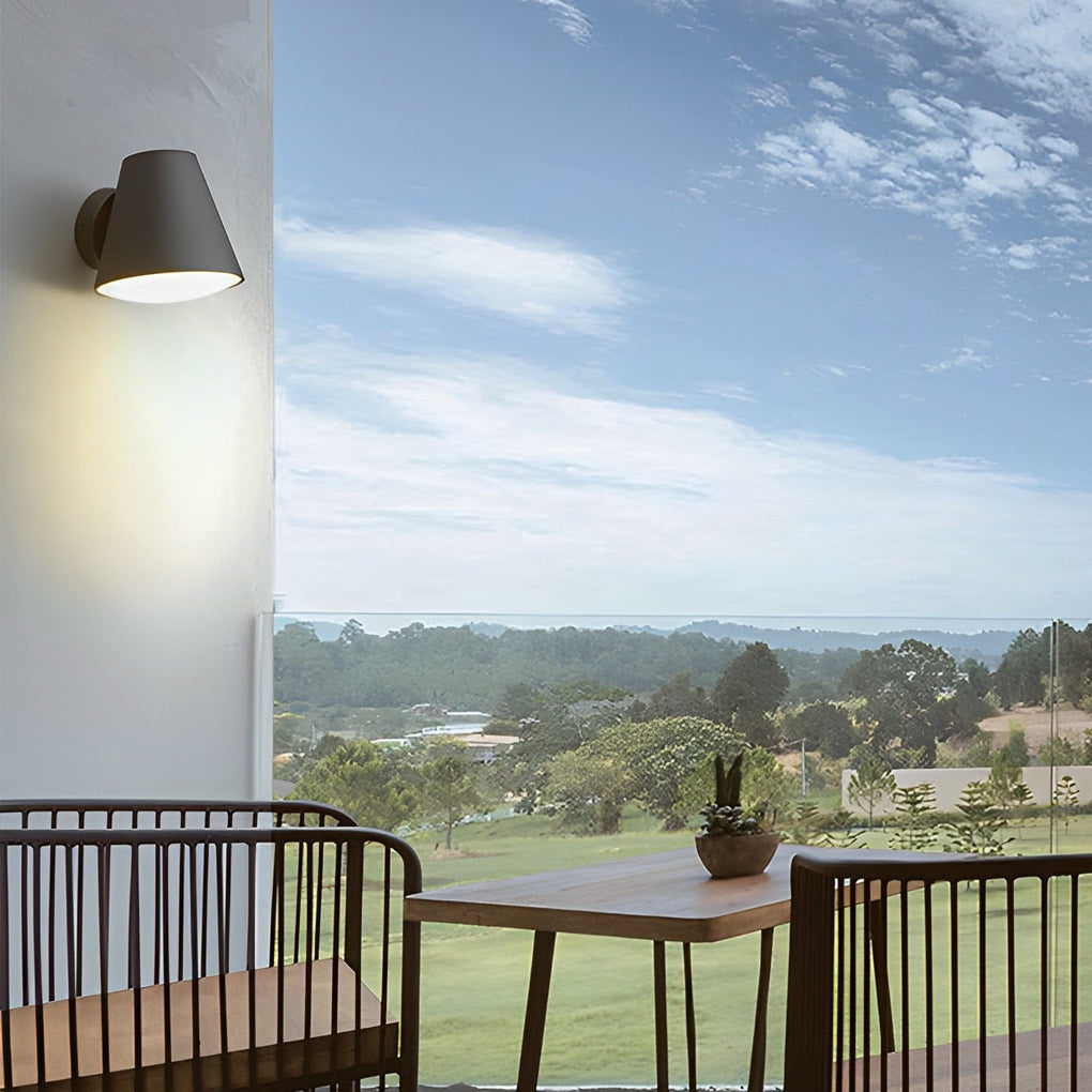 WINDSOR CONICAL LED OUTDOOR SCONCE WITH WATER-RESISTANT FINISH