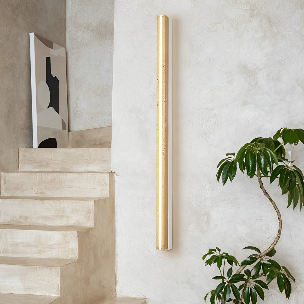 AMBERLEY TRAVERTINE STRIPED LED WALL SCONCE