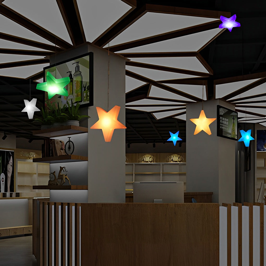 CHARLESTON TWINKLING STAR LED ORNAMENT LIGHTS WITH USB RECHARGE