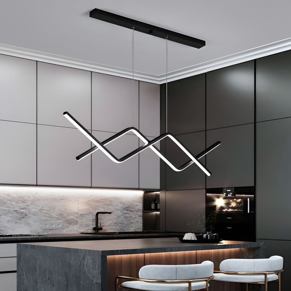 WINTHROP MODERN LINEAR LED CHANDELIER WITH TRIPLE DIMMING OPTIONS