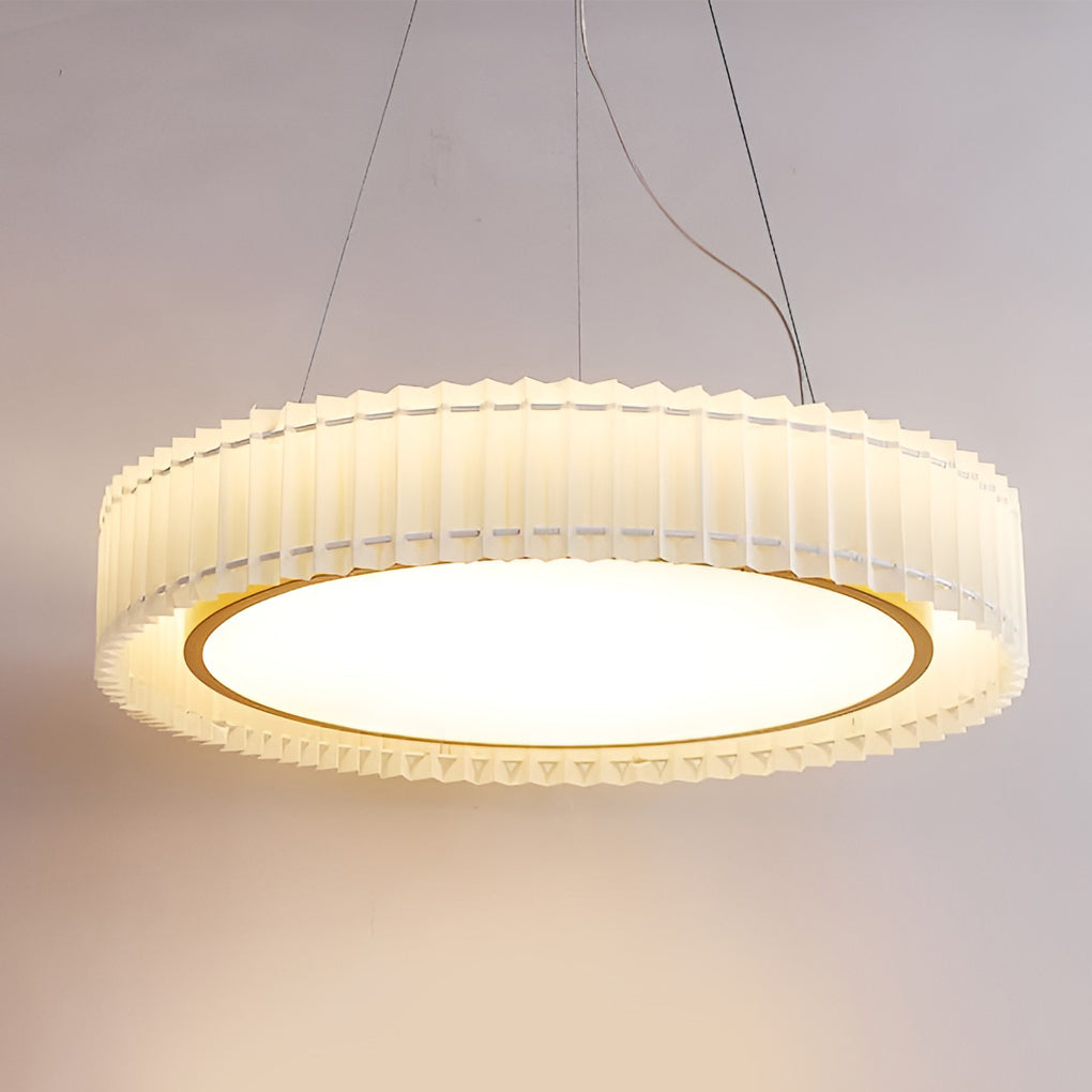 WINDSOR CIRCULAR PLEATED TRIO DIMMER CHANDELIER