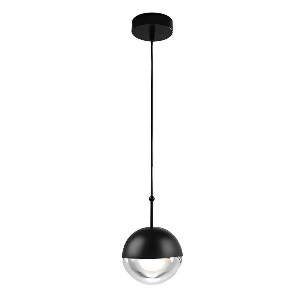 WINTHROPE SPHERICAL ROTATING METAL AND GLASS PENDANT LIGHT