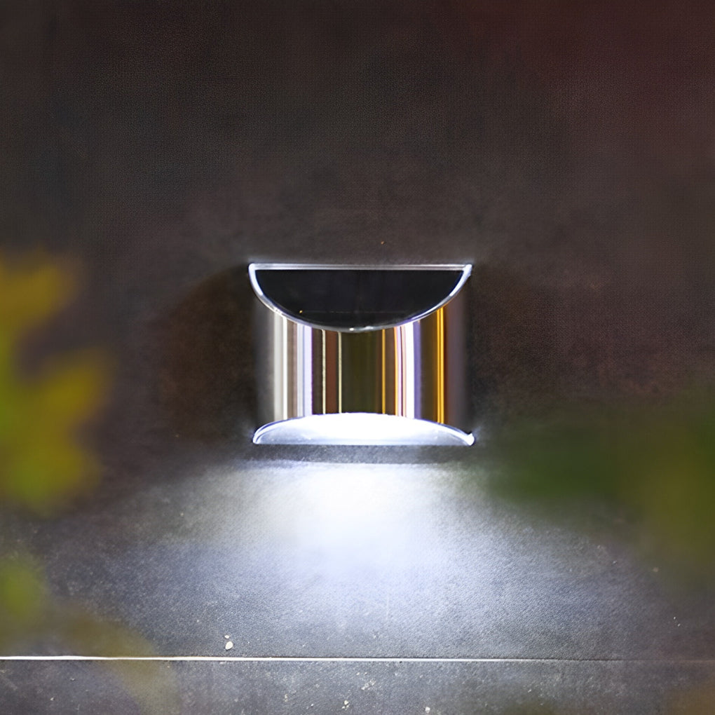 FENWICK SOLAR-POWERED STAINLESS STEEL WALL LANTERN