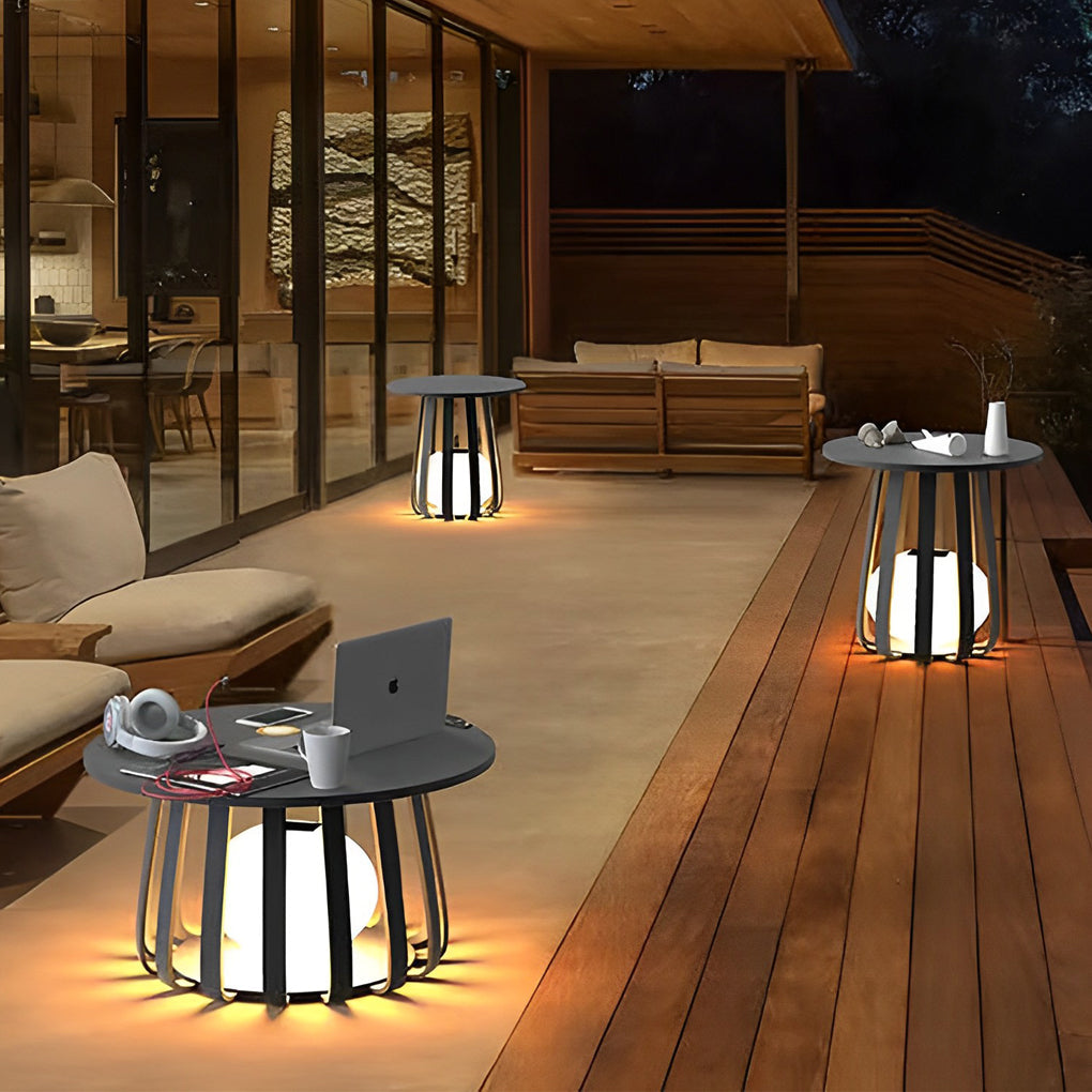 WINDSOR CIRCLE SOLAR GLOW LANTERN WITH RGB ILLUMINATION