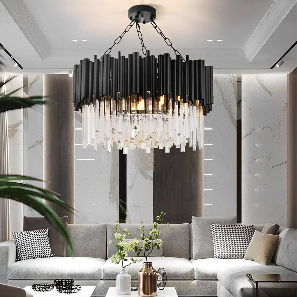WINTHROP CRYSTAL ORB METAL PENDANT LIGHT