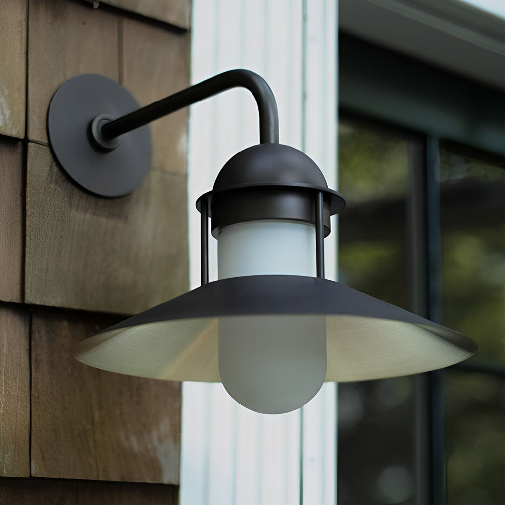 RAVENHALL VINTAGE IRON GLOBE OUTDOOR SCONCE