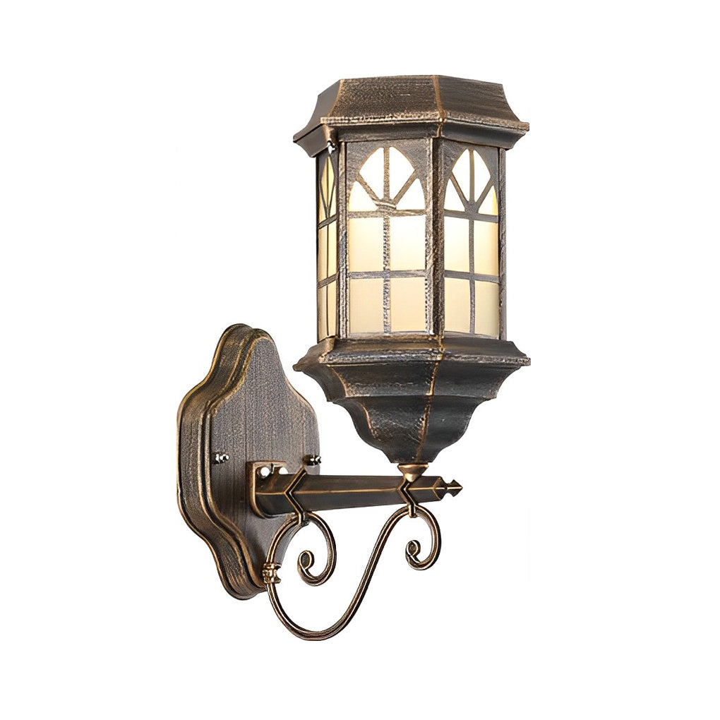 WINDSOR SOLAR-POWERED DIMMERED WALL LANTERN WITH REMOTE CONTROL