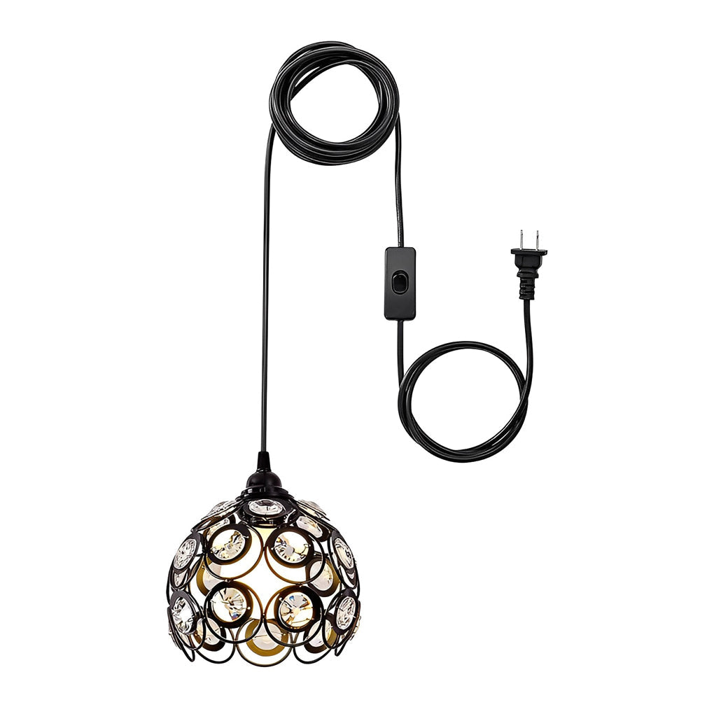 FENWICK INDUSTRIAL METAL CAGE CHANDELIER WITH SWITCH CONTROL