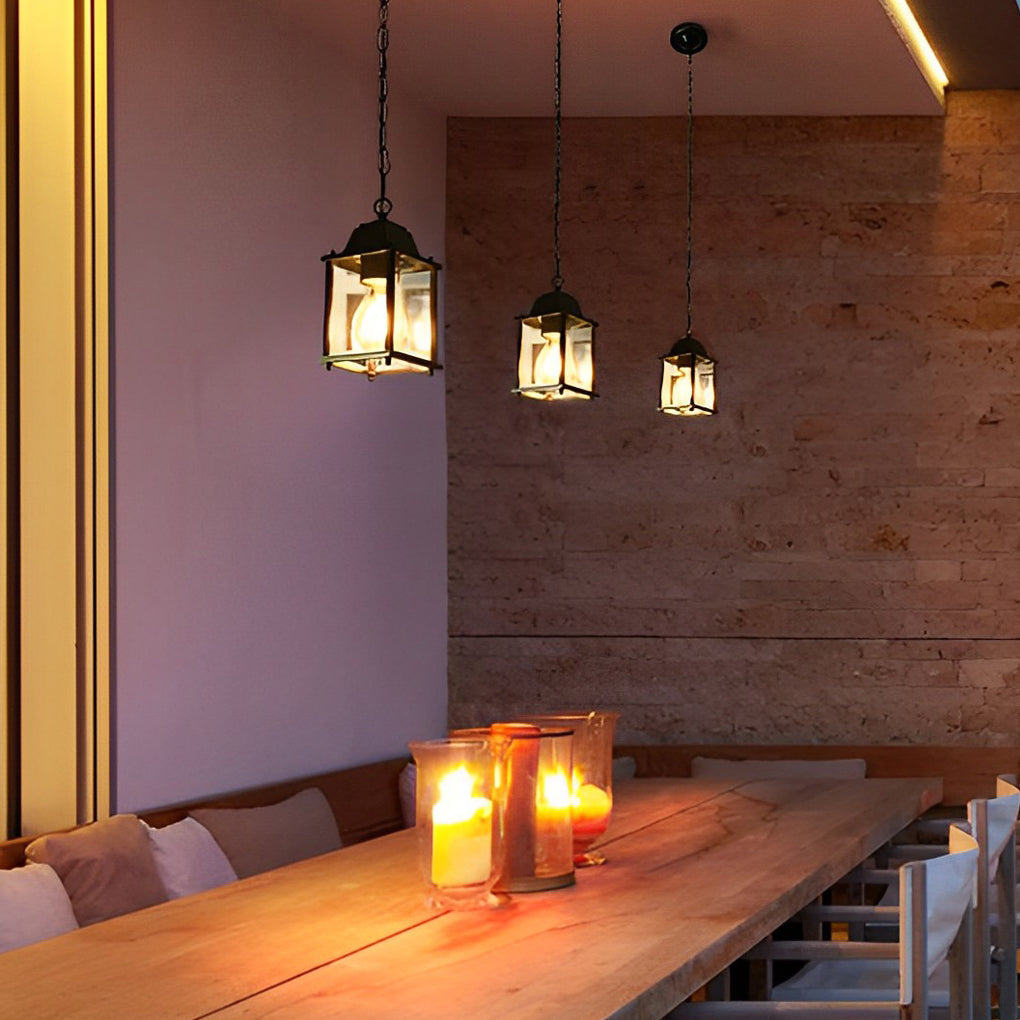 WINTERBOURNE SQUARE AQUA PENDANT LIGHT