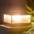 WINTHROP SOLAR-POWERED SQUARE FENCE LANTERNS WITH TIMING FUNCTION