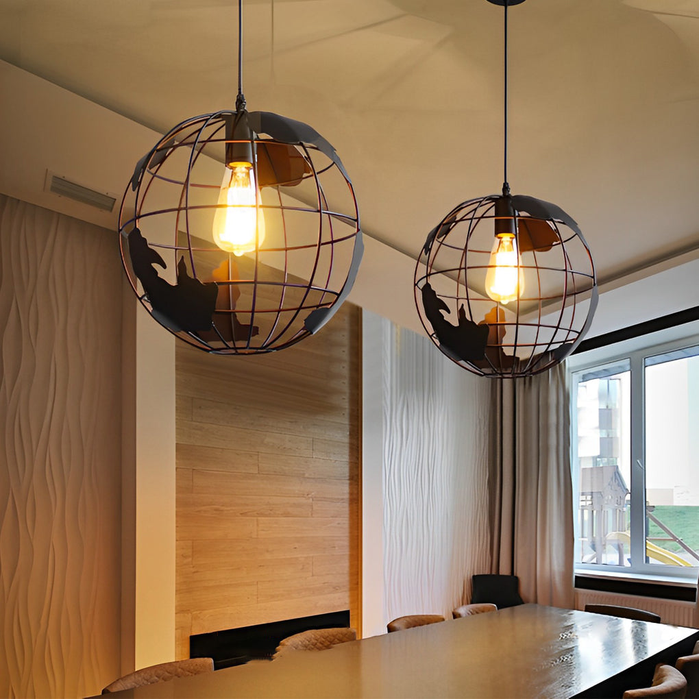 WINTHORPE INDUSTRIAL GLOBE HANGING LANTERN