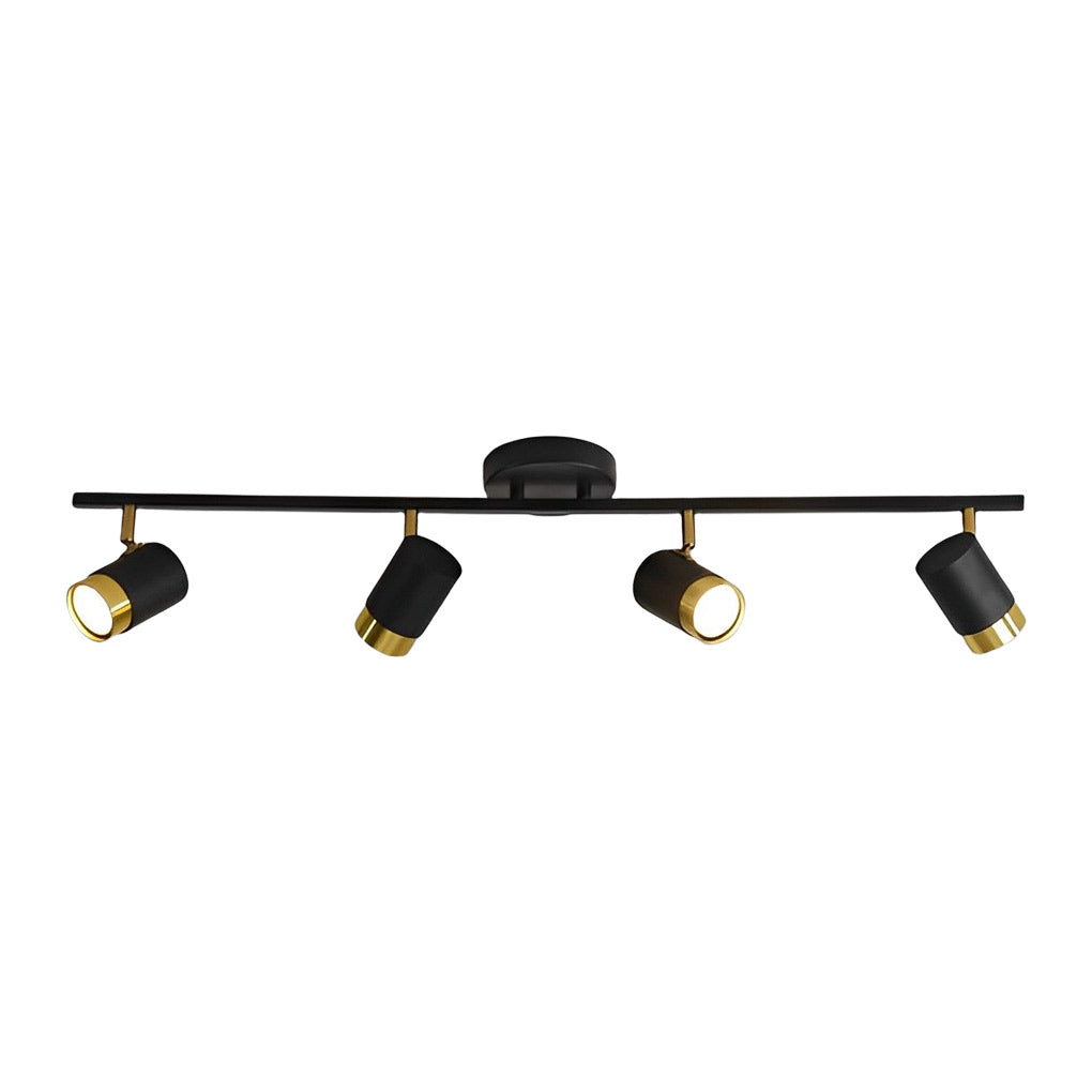1. **WILLOUGHBY TRIO GU10 LED TRACK SPOTLIGHT** - A sophisticated three-light adjustable spotlight featuring COB technology for focused illumination.

2. **FENWICK QUAD GU10 LED TRACK LIGHT** - A refined four-light surface-mounted spotlight designed for v