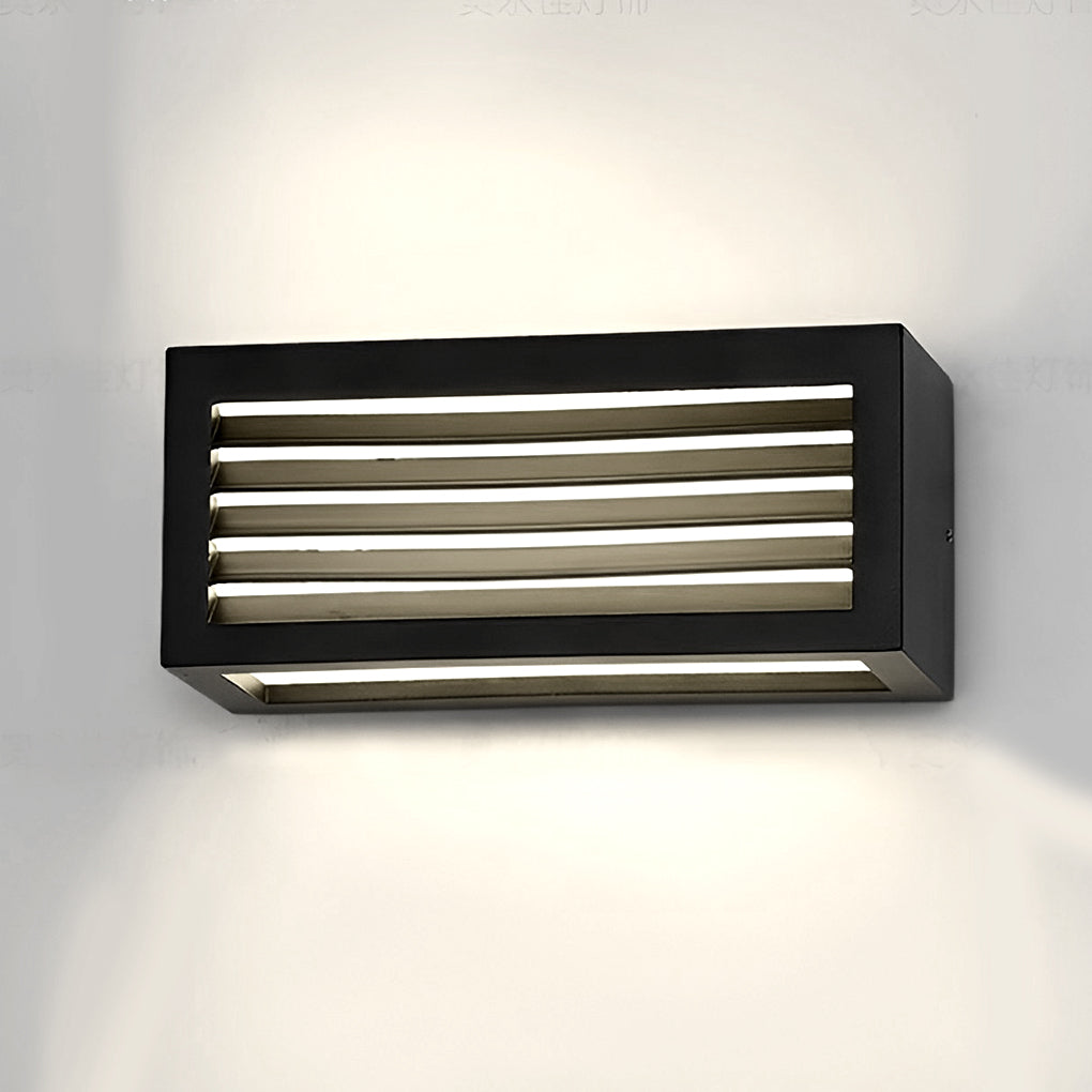 WINCHESTER RECTANGULAR OUTDOOR LED WALL LIGHTING IN BLACK FINISH