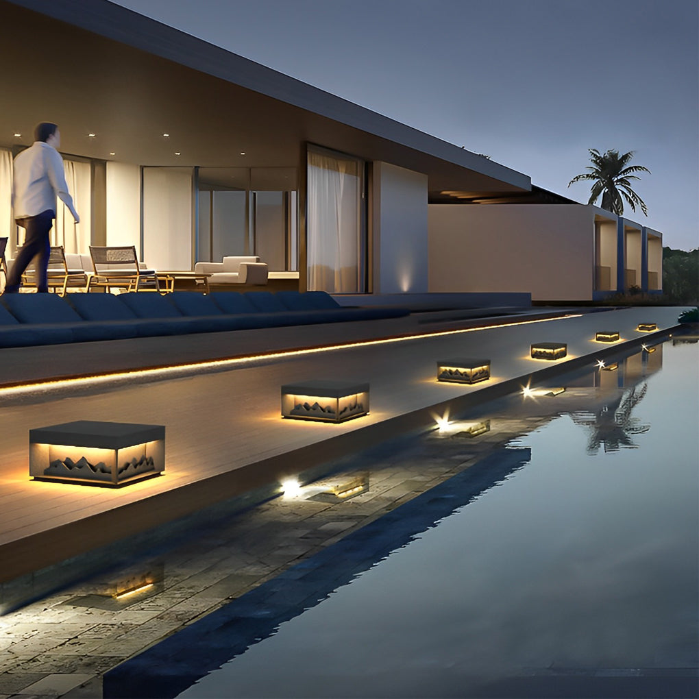 HEATHCLIFF SOLAR-POWERED FENCE POST ILLUMINATORS WITH WATER-RESISTANT DESIGN