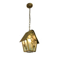 WINTERBOURNE AQUA GLASS OUTDOOR LANTERN CHANDELIER