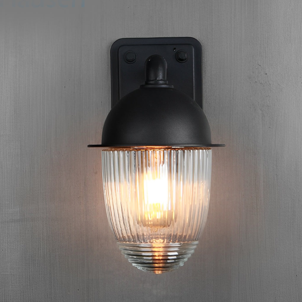 THORNBURY BLACK MATTE GLASS OUTDOOR WALL SCONCE