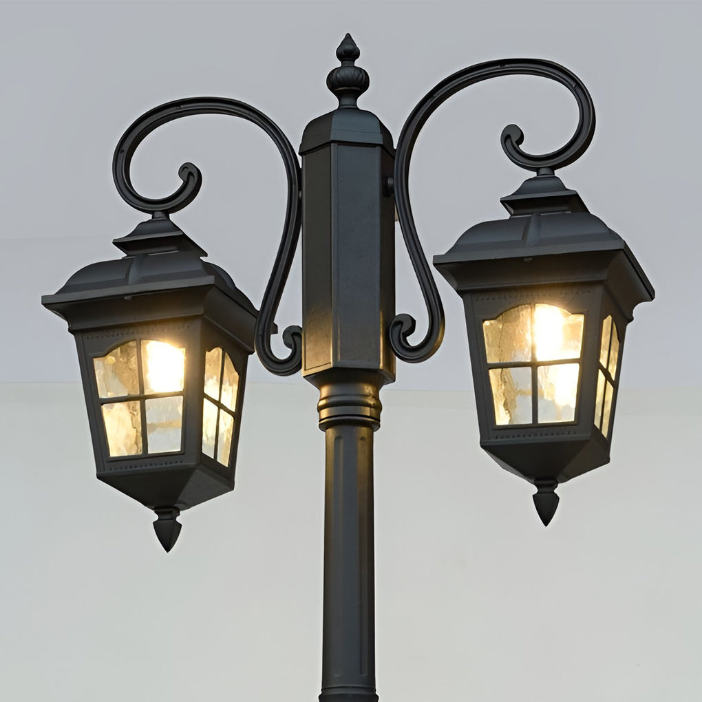 BRIDGEMAN DUAL LANTERN OUTDOOR POLE LIGHTS