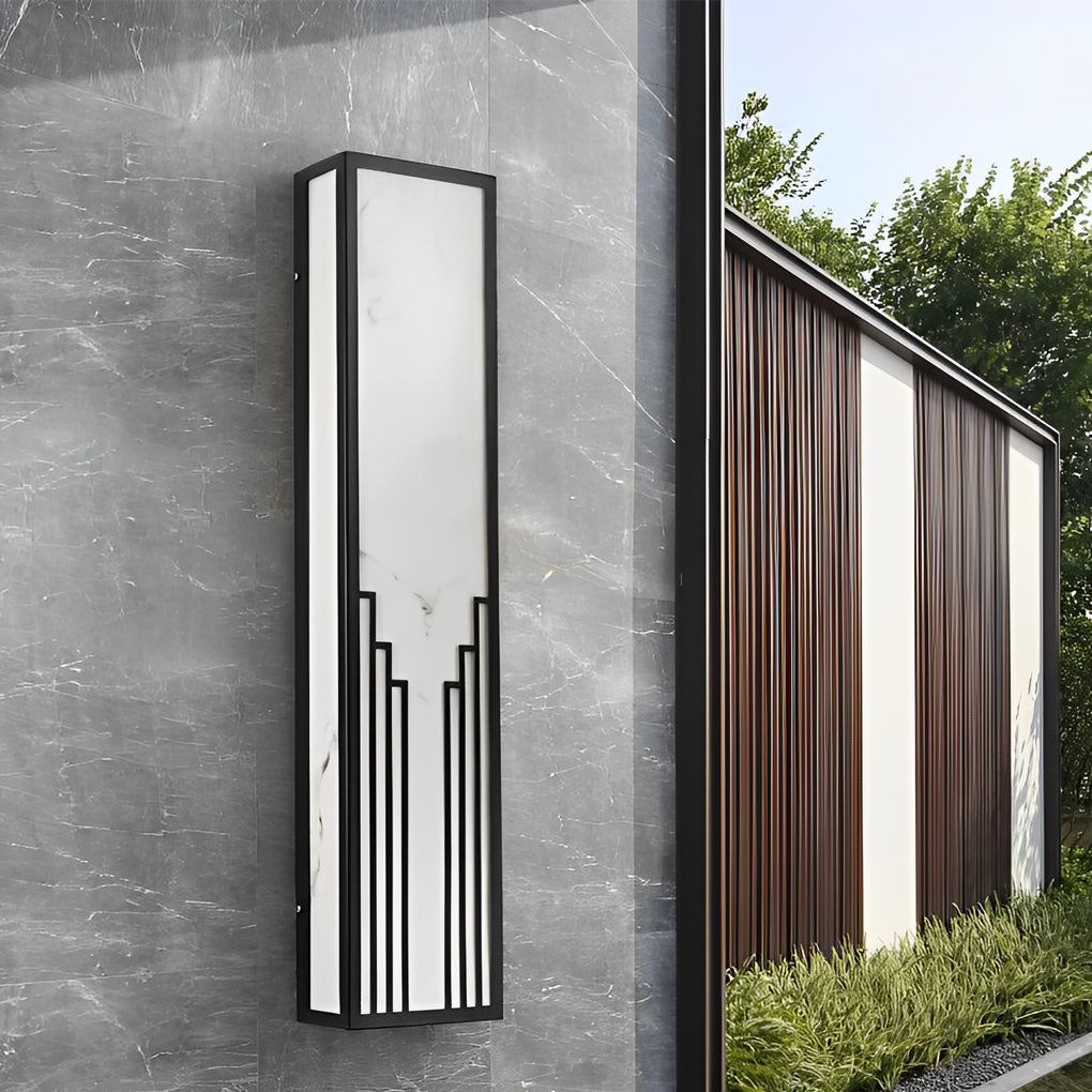 BLACKTHORN RECTANGULAR RESIN OUTDOOR LED WALL LANTERN