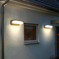 WINTHROP SOLAR-POWERED RECTANGULAR WALL SCONCE WITH WATER-RESISTANT DESIGN