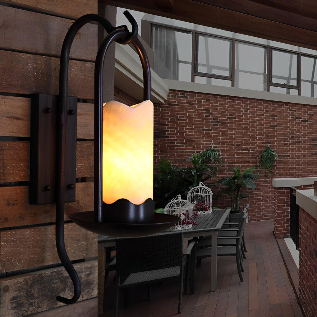 WINTHROPE IRON CANDLESTICK WALL SCONCE WITH LED ILLUMINATION