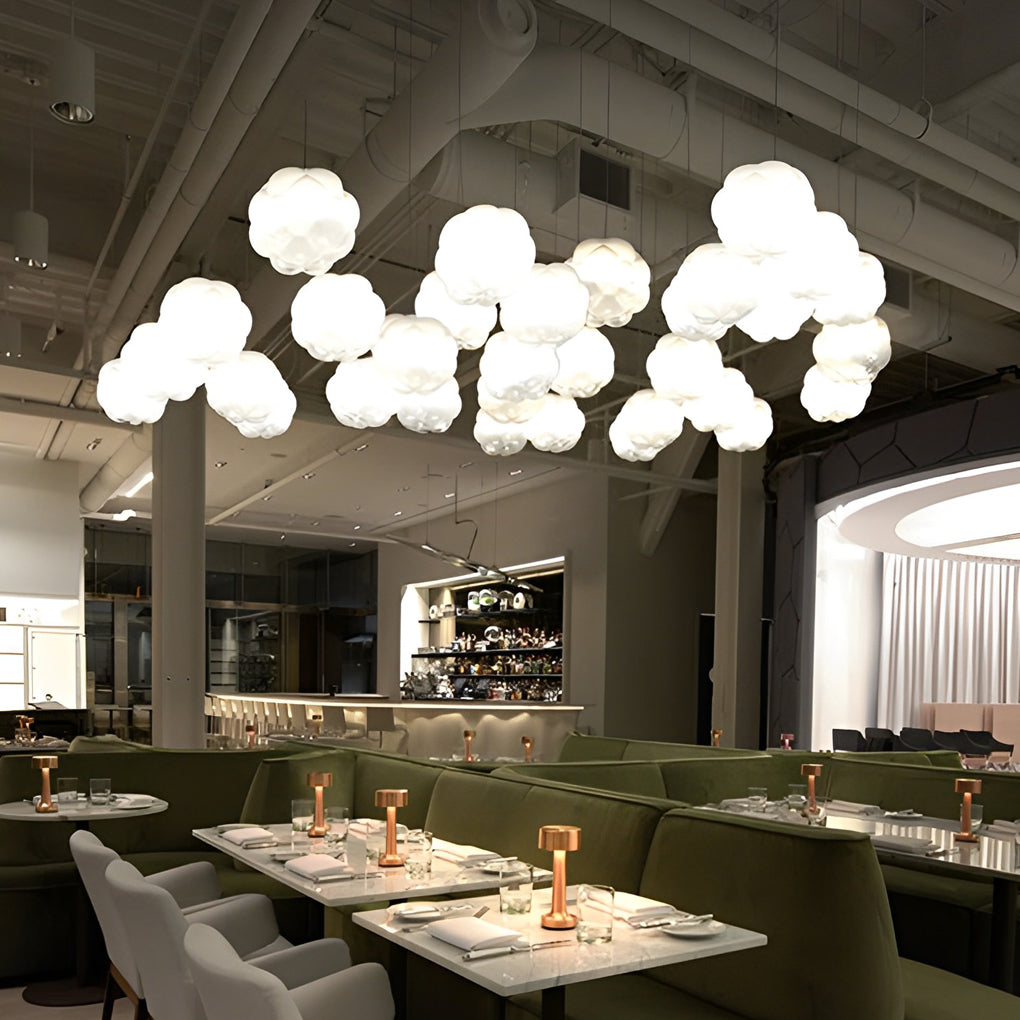 WINTERBOURNE CLOUD GLASS ORB PENDANT LIGHT