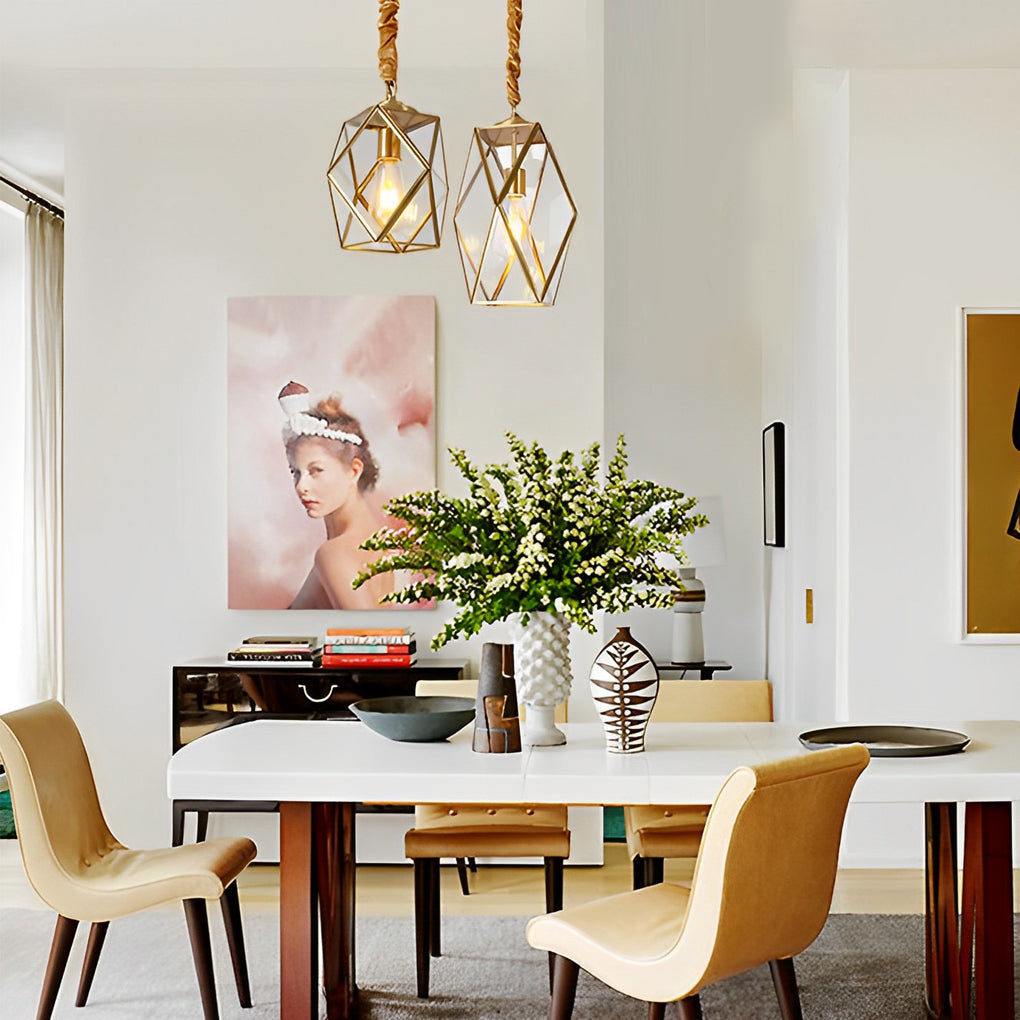 WINCHESTER COPPER GLASS MINI CHANDELIER