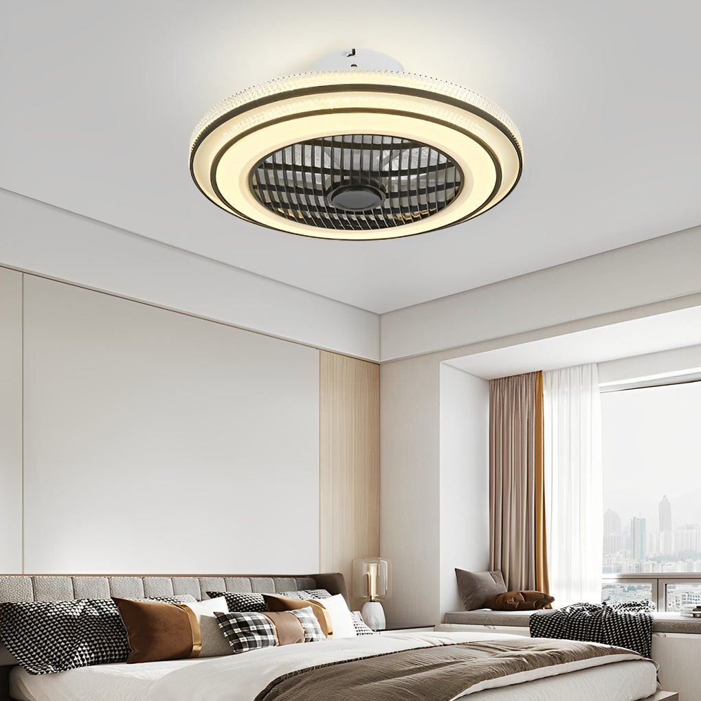 WINTERBOURNE WHISPERING BREEZE BLADLESS CEILING FAN WITH INTEGRATED LIGHTING