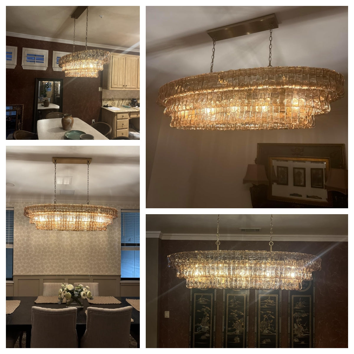 VITTORIO SMOKED GLASS OVATE CEILING LANTERN