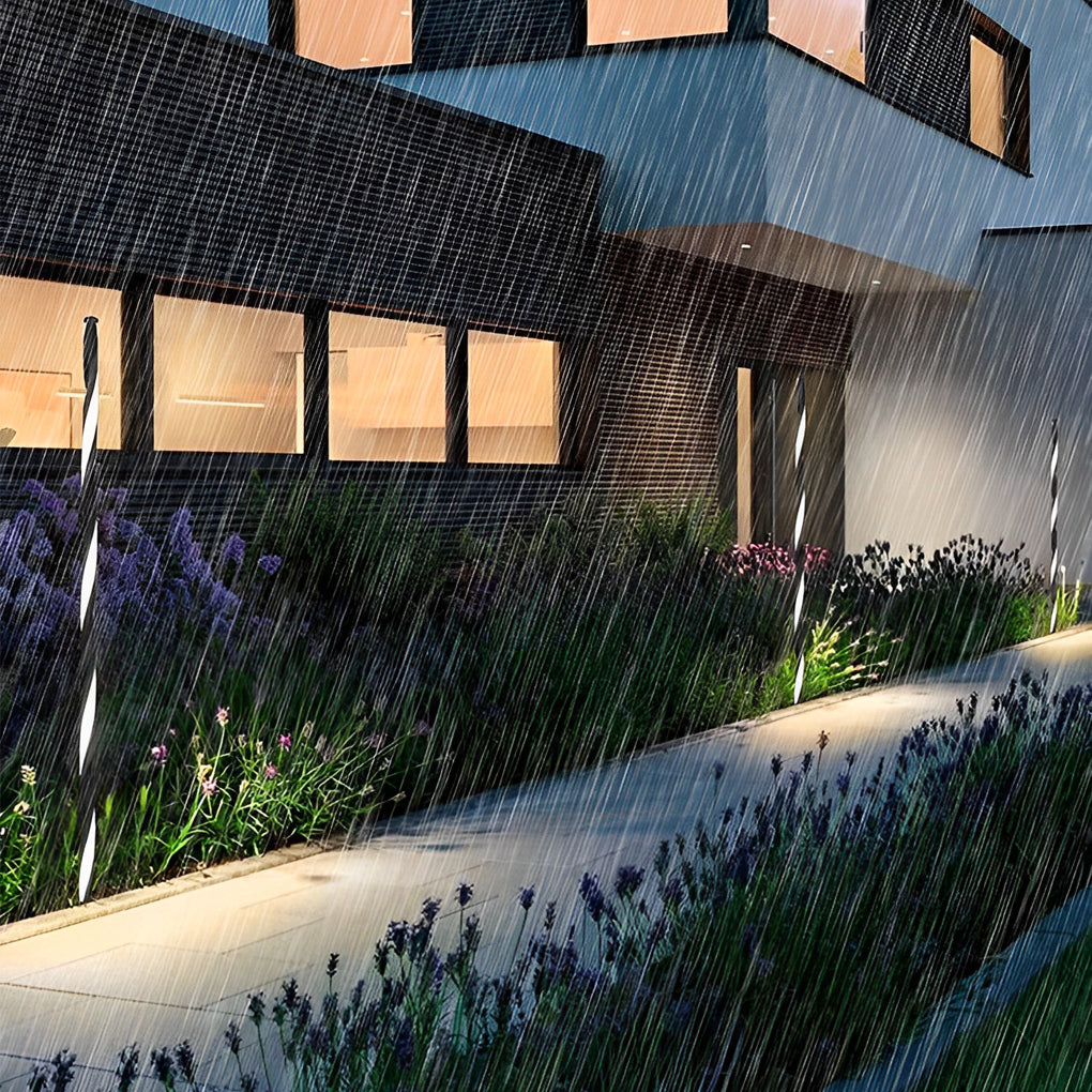 BRAMLEY SOLAR PATHWAY BEACON WITH LINEAR LED ILLUMINATION