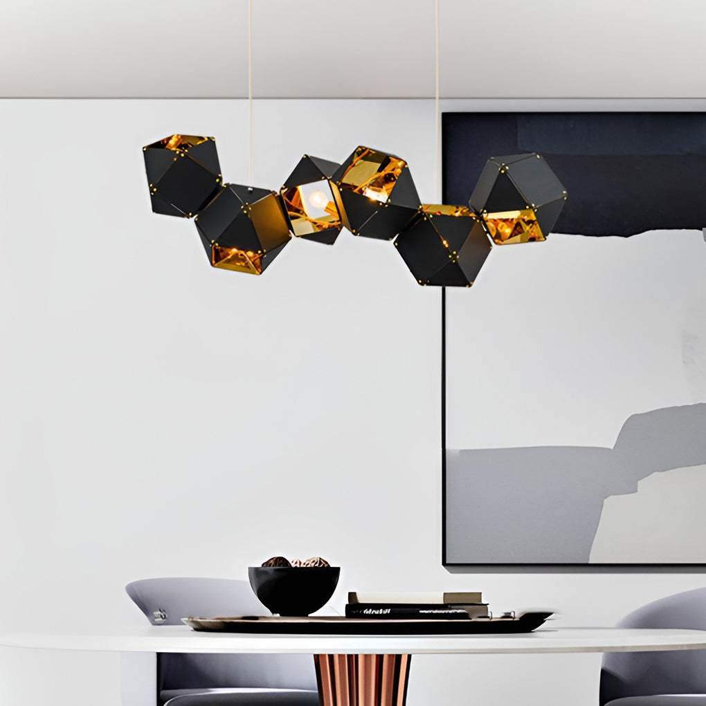 ASTON HARMONY POLYGONAL SIX-BULB HANGING LIGHT