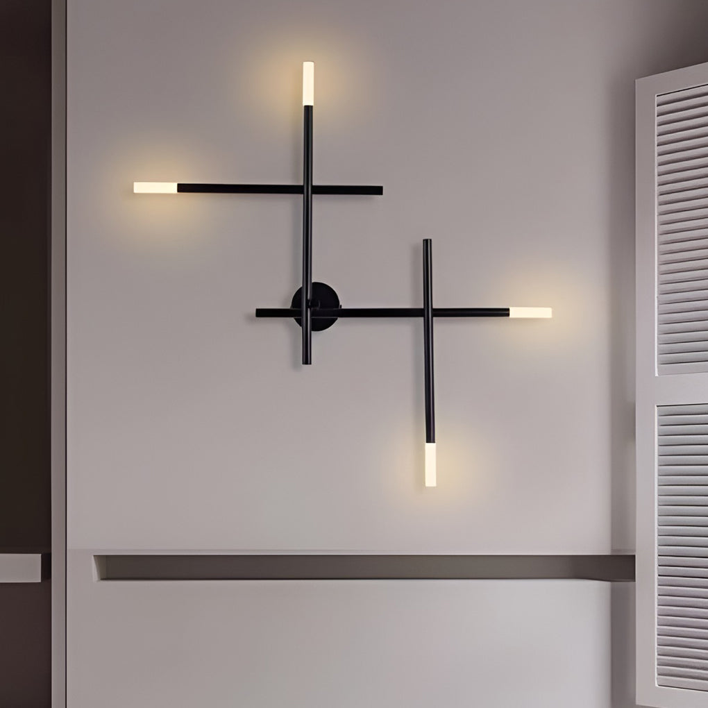 WINTHROPE MODERN LED WALL SCONCE WITH INTRICATE CROSS DESIGN