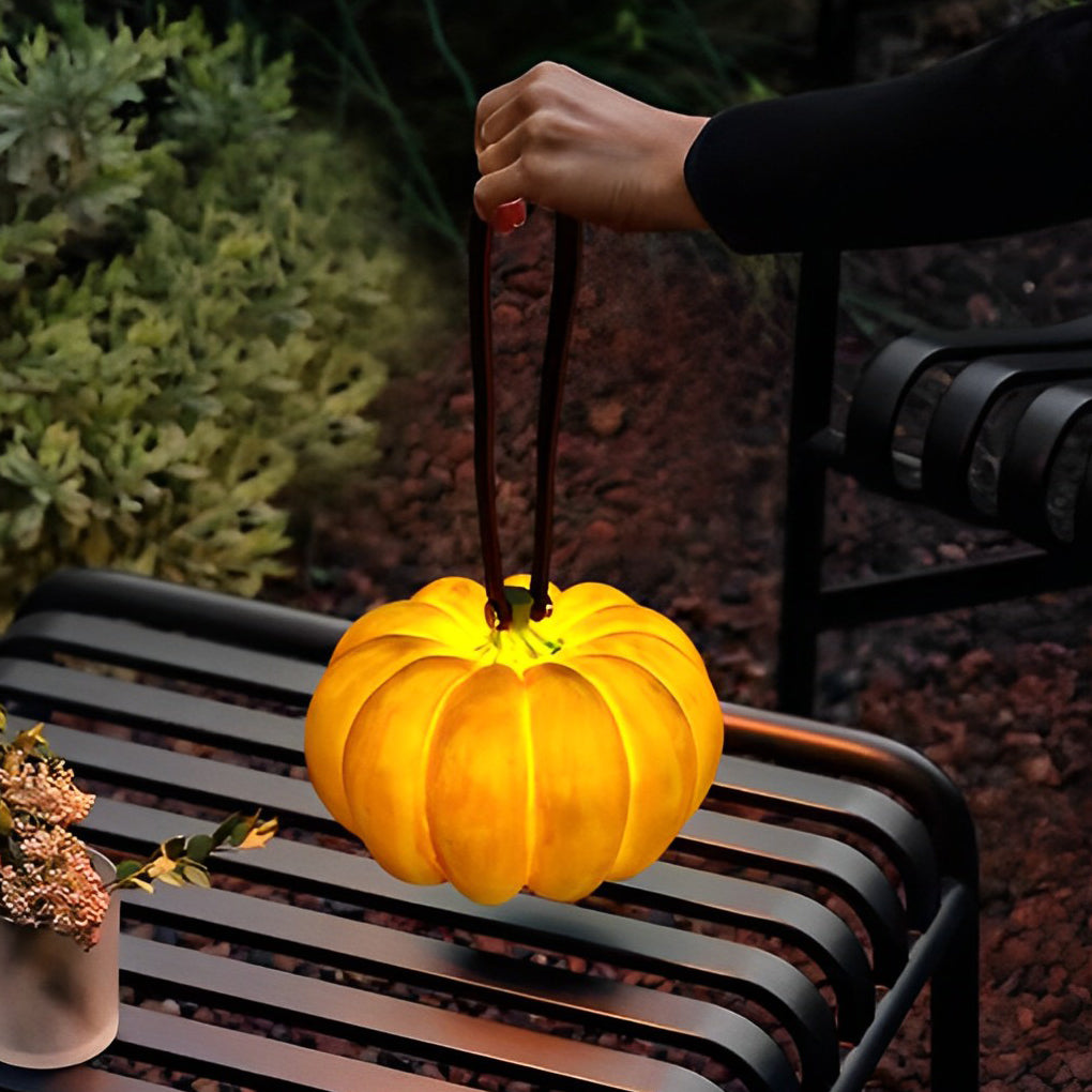 WHIMBLETON ILLUMINATED PUMPKIN GLOW ORB, USB RECHARGEABLE & WEATHERPROOF OUTDOOR LIGHT