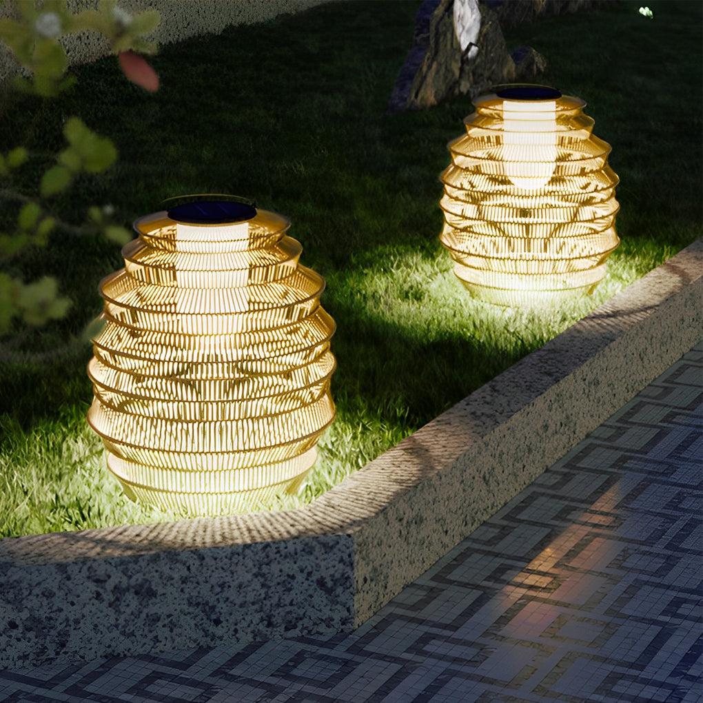 WINDSOR SOLAR-WOVEN RATTAN OUTDOOR ILLUMINATOR